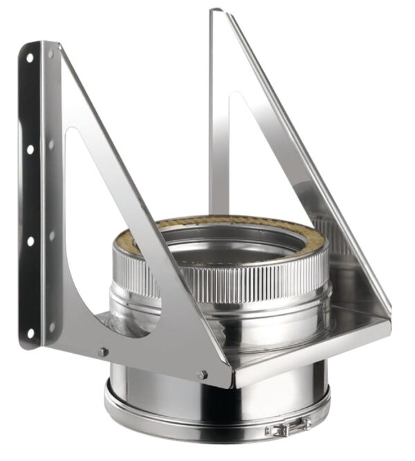 Muurondersteuning Dubbelwandig RVS 80/140mm